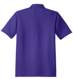 Rear View of Purple Sport-Tek Micropique Sport-Wick Polo. ST650