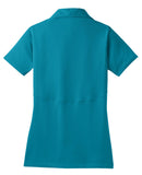 Rear View of Tropic Blue Sport-Tek Women's Micropique Sport-Wick Polo. LST650