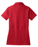 Rear View of True Red Sport-Tek Women's Micropique Sport-Wick Polo. LST650