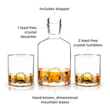 Greif® - Viski® Mountain Decanter and Tumblers Set