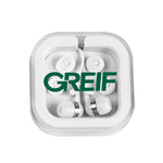 Earbuds In Case with Greif Logo - Bulk Order (100+ Pieces)