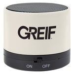 Wireless Mini Cylinder Speaker with Greif Logo - Bulk Order (50+ Pieces)