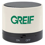 Wireless Mini Cylinder Speaker with Greif Logo - Bulk Order (50+ Pieces)