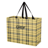 Tartan Laminated Non-Woven Shopper Bag with Greif Logo - Bulk Order (150+ Pieces)