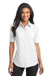 Port Authority® - Short Sleeve SuperPro™ Oxford Shirt with Greif Embroidery Logo - Ladies