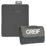Holiday Special - Limited Stock: Heathered Roll-Up Blanket with Printed Greif Logo