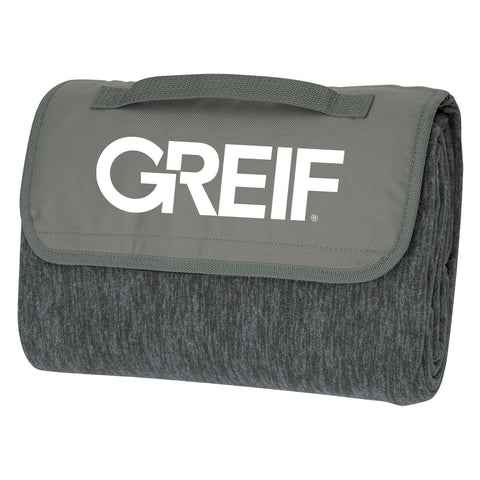 Holiday Special - Limited Stock: Heathered Roll-Up Blanket with Printed Greif Logo