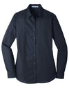 Port Authority® - LONG SLEEVE Carefree Poplin Shirt with Greif Logo - Ladies