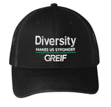 Diversity Makes Us Stronger Snapback Trucker Cap with EMB Logo