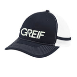 Port Authority® - Two-Stripe Snapback Trucker Cap with Greif Embroidery Logo