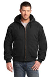 CornerStone® - WASHED Duck Cloth Insulated Hooded Work Jacket with Greif Embroidery Logo - Men's