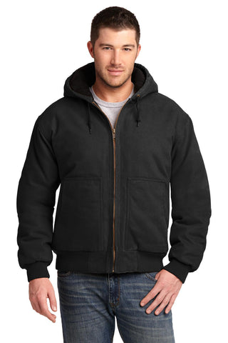 CornerStone® - WASHED Duck Cloth Insulated Hooded Work Jacket with Greif Embroidery Logo - Men's