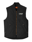 CornerStone® - WASHED Duck Cloth Work Vest with Greif Embroidery Logo - Men's
