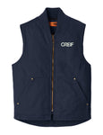 CornerStone® - WASHED Duck Cloth Work Vest with Greif Embroidery Logo - Men's