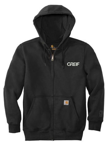 Carhartt® -  Rain Defender® -  Paxton Heavyweight Hooded Zip-Front Sweatshirt with Greif Embroidery Logo - Men's