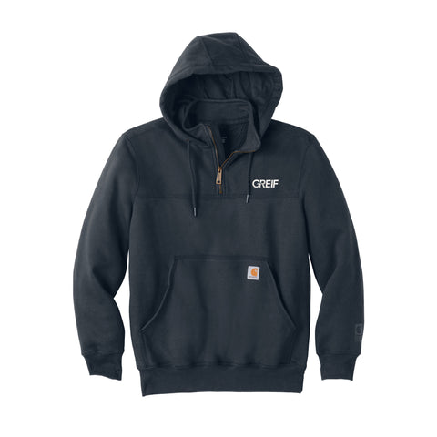 Carhartt® -  Rain Defender® -  Paxton Heavyweight Hooded Zip Mock Sweatshirt with Greif Embroidery Logo - Men's