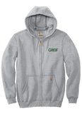 Carhartt® -  Midweight Hooded Zip-Front Sweatshirt with Greif Embroidery Logo - Men's