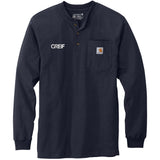 Carhartt® Long Sleeve Henley T-Shirt with Greif Embroidery Logo - Men's