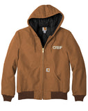 Carhartt® -  Quilted-Flannel-Lined Duck Active Jacket with Greif Embroidery Logo - Men's
