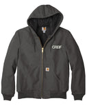 Carhartt® -  Quilted-Flannel-Lined Duck Active Jacket with Greif Embroidery Logo - Men's