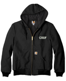 Carhartt®- TALL Quilted-Flannel-Lined Duck Active Jac with Greif EMB Logo - Men's
