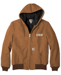 Carhartt®- TALL Quilted-Flannel-Lined Duck Active Jac with Greif EMB Logo - Men's