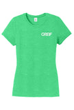 District Made® - 4.5 oz Blended Perfect Tri® Crew Tee with Greif Printed Logo - Ladies