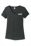 District Made® - 4.5 oz Blended Perfect Tri® V-Neck Tee with Greif Printed Logo - Ladies