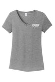 District Made® - 4.5 oz Blended Perfect Tri® V-Neck Tee with Greif Printed Logo - Ladies
