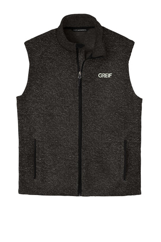 Port Authority ® Sweater Fleece Vest with Greif Embroidery Logo - Men's