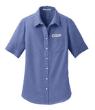 Port Authority® - Short Sleeve SuperPro™ Oxford Shirt with Greif Embroidery Logo - Ladies