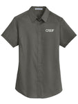 Port Authority® - Short Sleeve SuperPro™ Twill Shirt with Greif Logo - Ladies