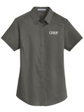 Port Authority® - Short Sleeve SuperPro™ Twill Shirt with Greif Logo - Ladies