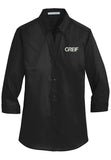 Port Authority® - 3/4-Sleeve SuperPro™ Twill Shirt with Greif Logo - Ladies
