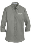 Port Authority® - 3/4-Sleeve SuperPro™ Twill Shirt with Greif Logo - Ladies