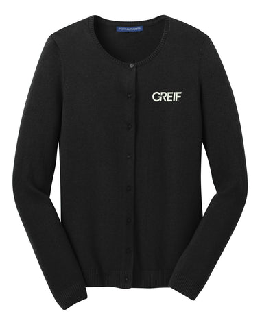 Port Authority® - Cardigan Sweater with Greif Logo - Ladies