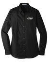 Port Authority® - LONG SLEEVE Carefree Poplin Shirt with Greif Logo - Ladies