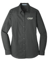 Port Authority® - LONG SLEEVE Carefree Poplin Shirt with Greif Logo - Ladies