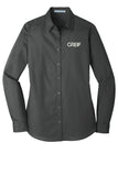 Port Authority® - LONG SLEEVE Carefree Poplin Shirt with Greif Logo - Ladies