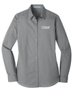 Port Authority® - LONG SLEEVE Carefree Poplin Shirt with Greif Logo - Ladies