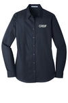 Port Authority® - LONG SLEEVE Carefree Poplin Shirt with Greif Logo - Ladies