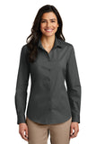 Port Authority® - LONG SLEEVE Carefree Poplin Shirt with Greif Logo - Ladies
