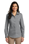 Port Authority® - LONG SLEEVE Carefree Poplin Shirt with Greif Logo - Ladies
