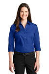 Port Authority® - 3/4-Sleeve Carefree Poplin Shirt with Greif Logo - Ladies