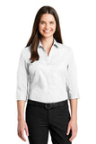Port Authority® - 3/4-Sleeve Carefree Poplin Shirt with Greif Logo - Ladies