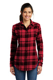 Port Authority® - Plaid Flannel Tunic - Ladies with GREIF Embroidered Logo
