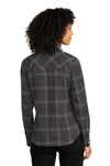 Port Authority Ladies Long Sleeve Ombre Plaid Shirt