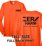 Zero Harm - TALL LONG-SLEEVE Cotton Blend T-Shirt
