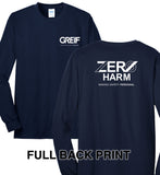 Zero Harm - LONG-SLEEVE 50/50 Cotton/Poly Blend T-Shirt