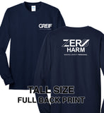 Zero Harm - TALL LONG-SLEEVE Cotton Blend T-Shirt